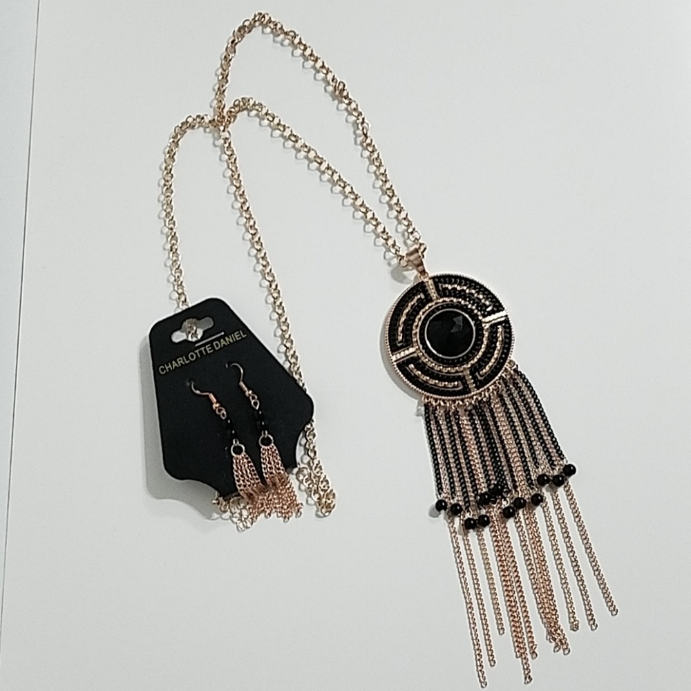 Necklace with matching earrings set